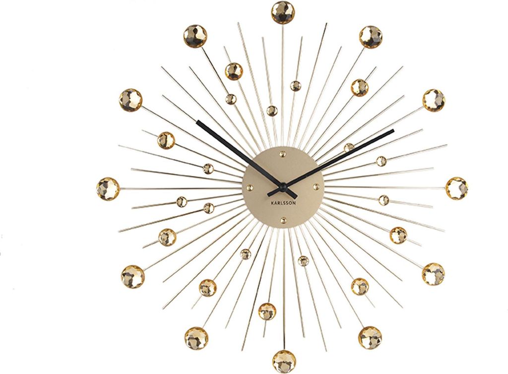 Karlsson - Wanduhr Sunburst - Gold - Ø50cm Produktbild 