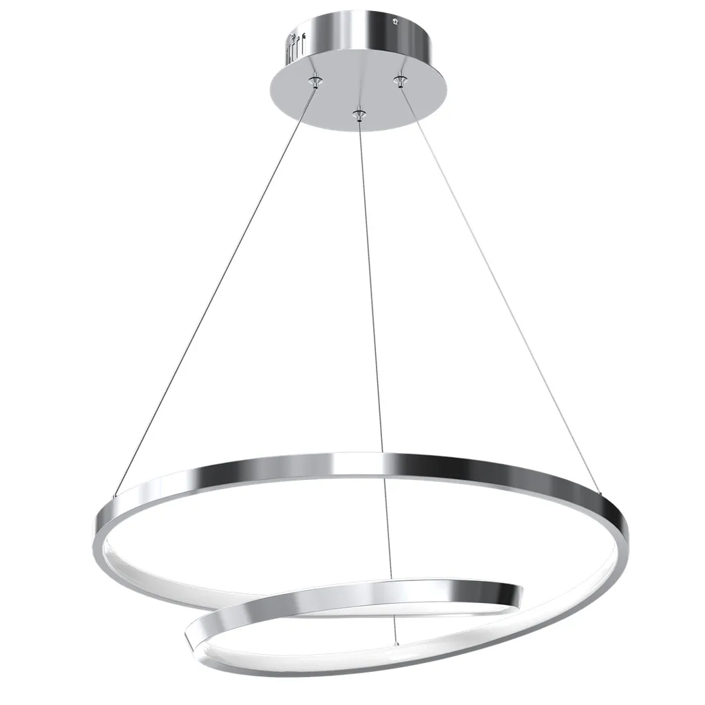 Plafonnier LED suspendu chrome 48W Milagro LUCERO luminaire salon chic