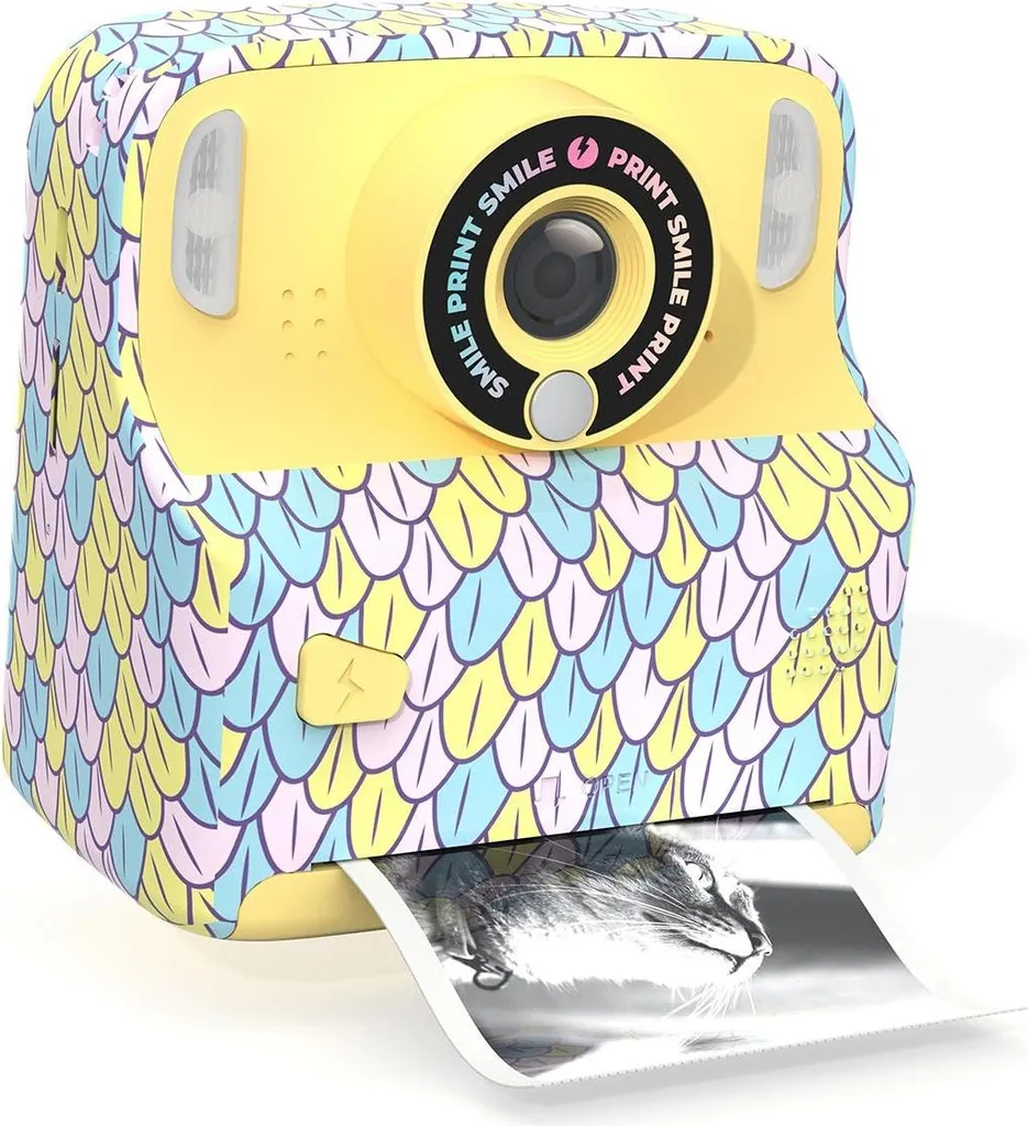 Appareil Photo Numérique avec Imprimante Thermique Sirène pour Enfant