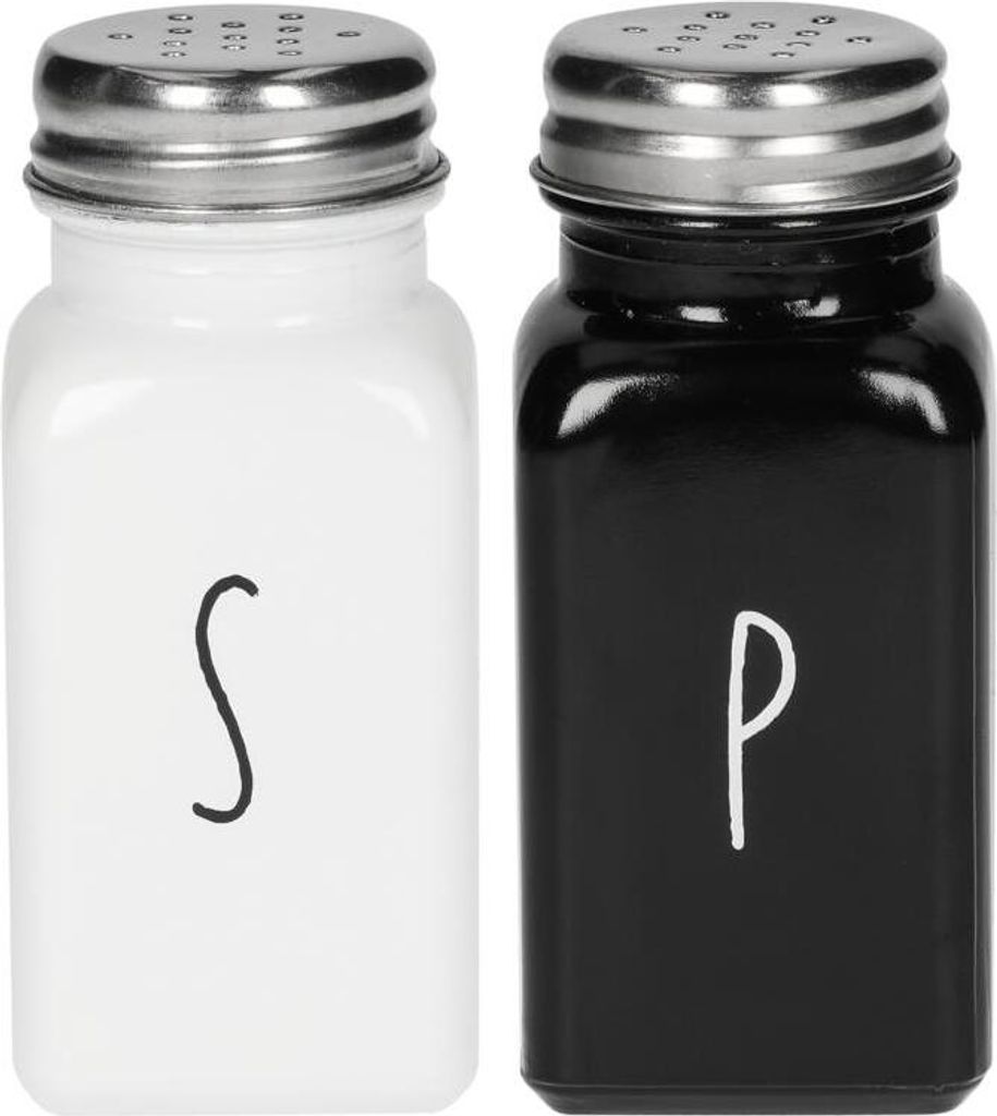 Salz- und Pfefferstreuer-Set "Dispense" - Modernes Küchenhelfer Set aus Sodalime-Glas mit Edelstahl-Deckeln & einfacher Dosierung für Ihre Küche...