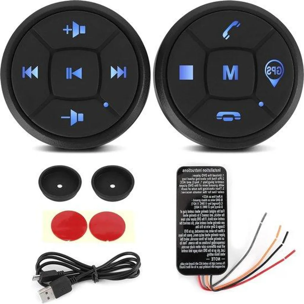 Télécommande sans fil rétroéclairée pour autoradio GPS - Réglage du volume