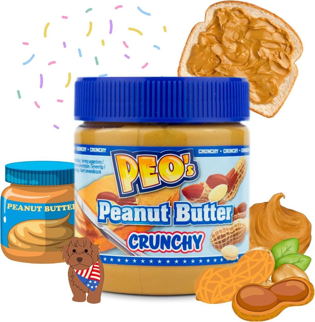 PEO's Peanut Butter 350g Erdnussbutter Crunchy aus Produktbild 