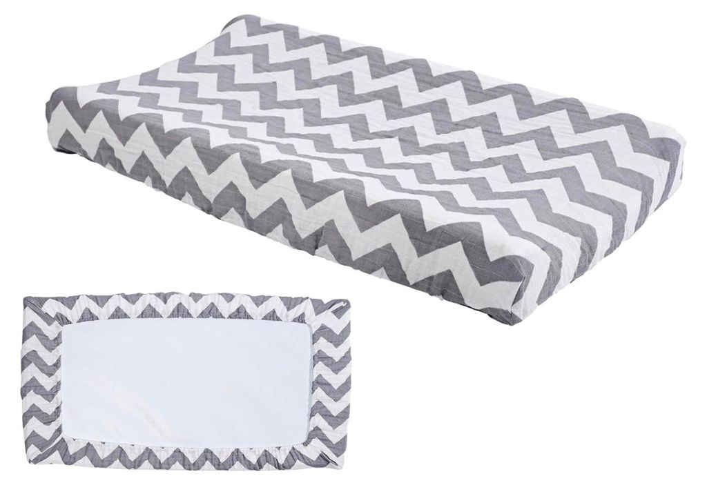 Wickelauflagenbezug – Baumwollgarn 81x41x13 Cm | Weicher Robuster Bezug Zur Wickelunterlage | Wasserdichte Hülle Zum Babyzimmer Sowie Reise