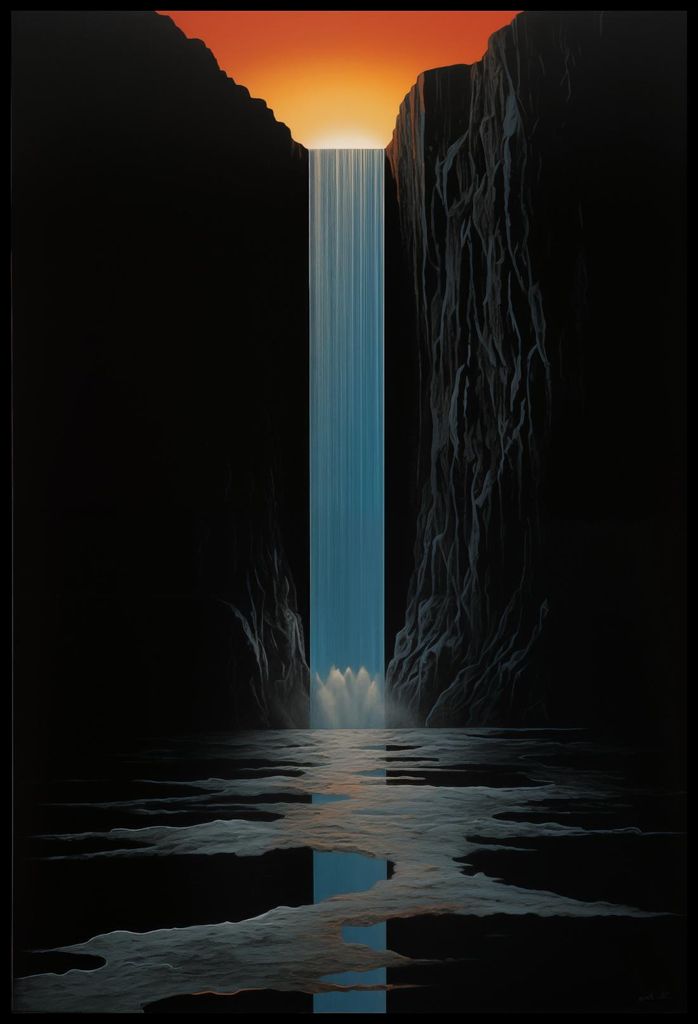 Poster 61x90,5cm Wasserfall des Lichts