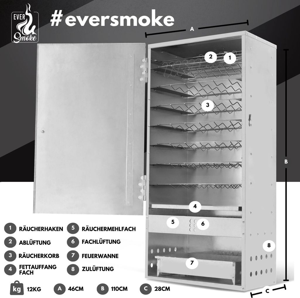 Eversmoke Räucherofen Jumbo 110 Pro inkl. Thermometer, Produktbild 2