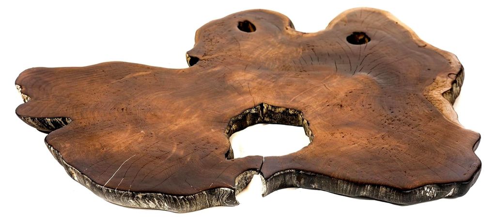 Rustikale Servierplatte Sophie 65 cm Holzplatte Cateringplatte Natur Antipastiplatte Handarbeit aus Wurzelholz