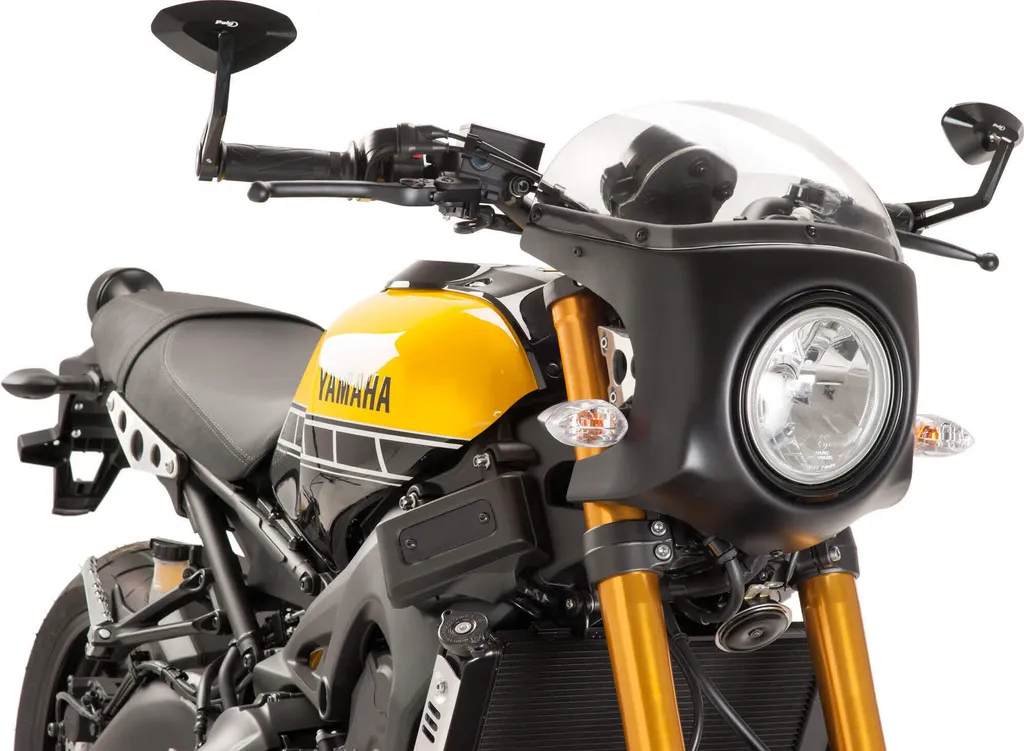 Bulle PUIG Yamaha XSR anti-vent écran noir semi-plat homologué ABE
