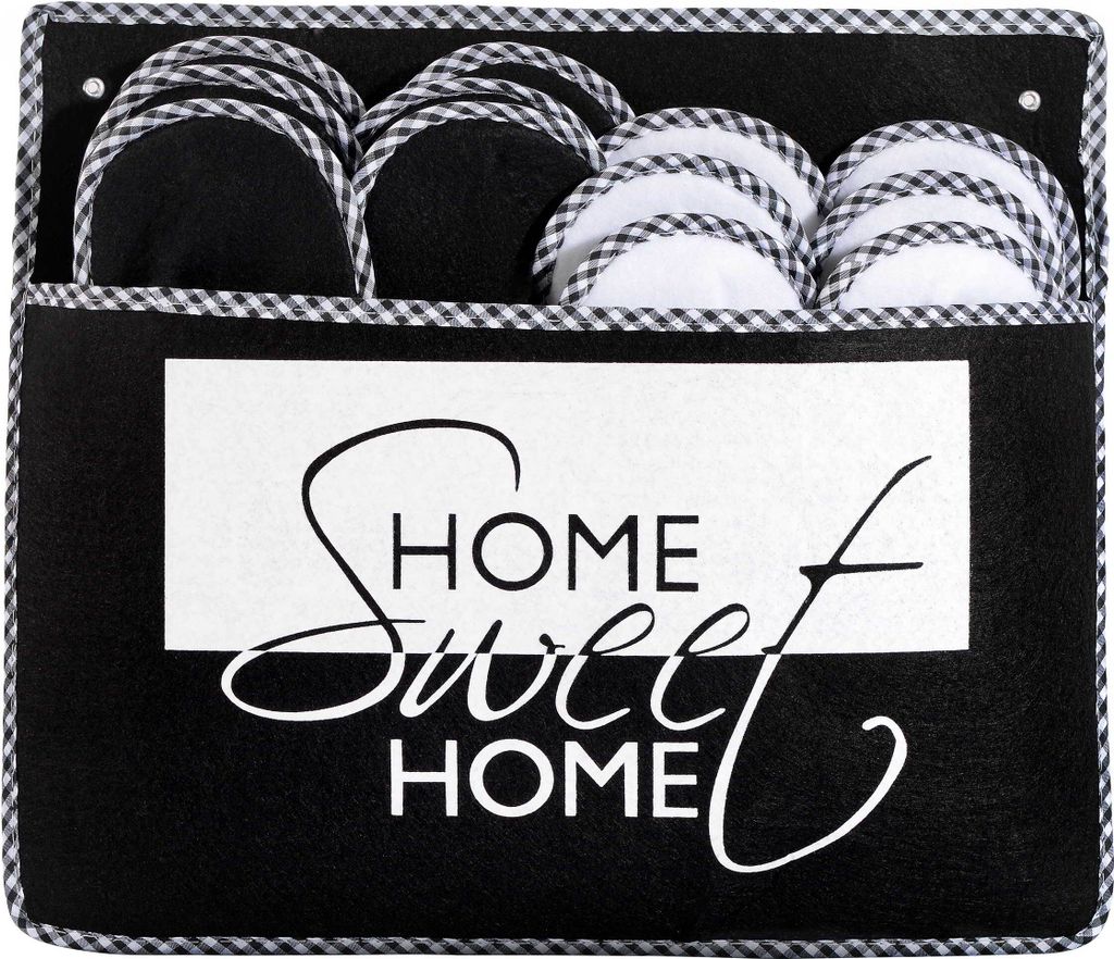 ONVAYA® ABS Gästepantoffel | Home Sweet Home | 6er Set | Produktbild 