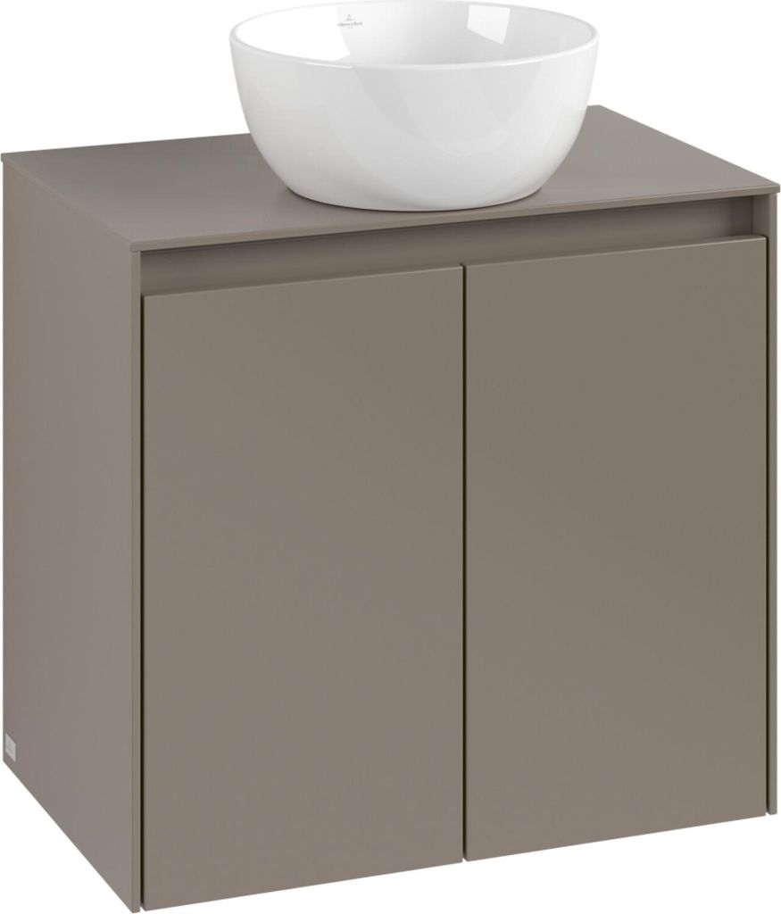 V&B Waschtischunterschrank Collaro 60x54,8x38cm, WT mi, LED 4,2 W, wh. ma
