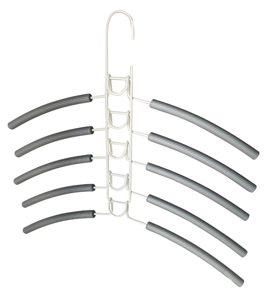 Kleiderbügel, mehrlagig, 5-in-1, rutschfest, platzsparend, Schrankorganizer für Hemden, Kleider und Pullover