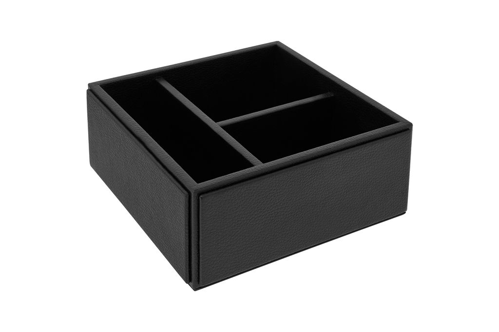 Corby Highland Sachethalter aus schwarzem Leder