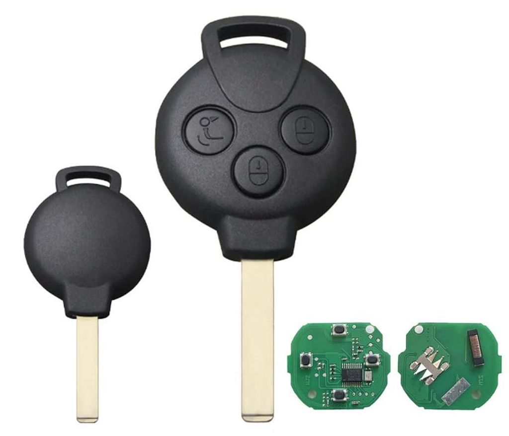 3-Tasten-Fernbedienungsschlüssel ID46 433 MHz für Smart Fortwo 451