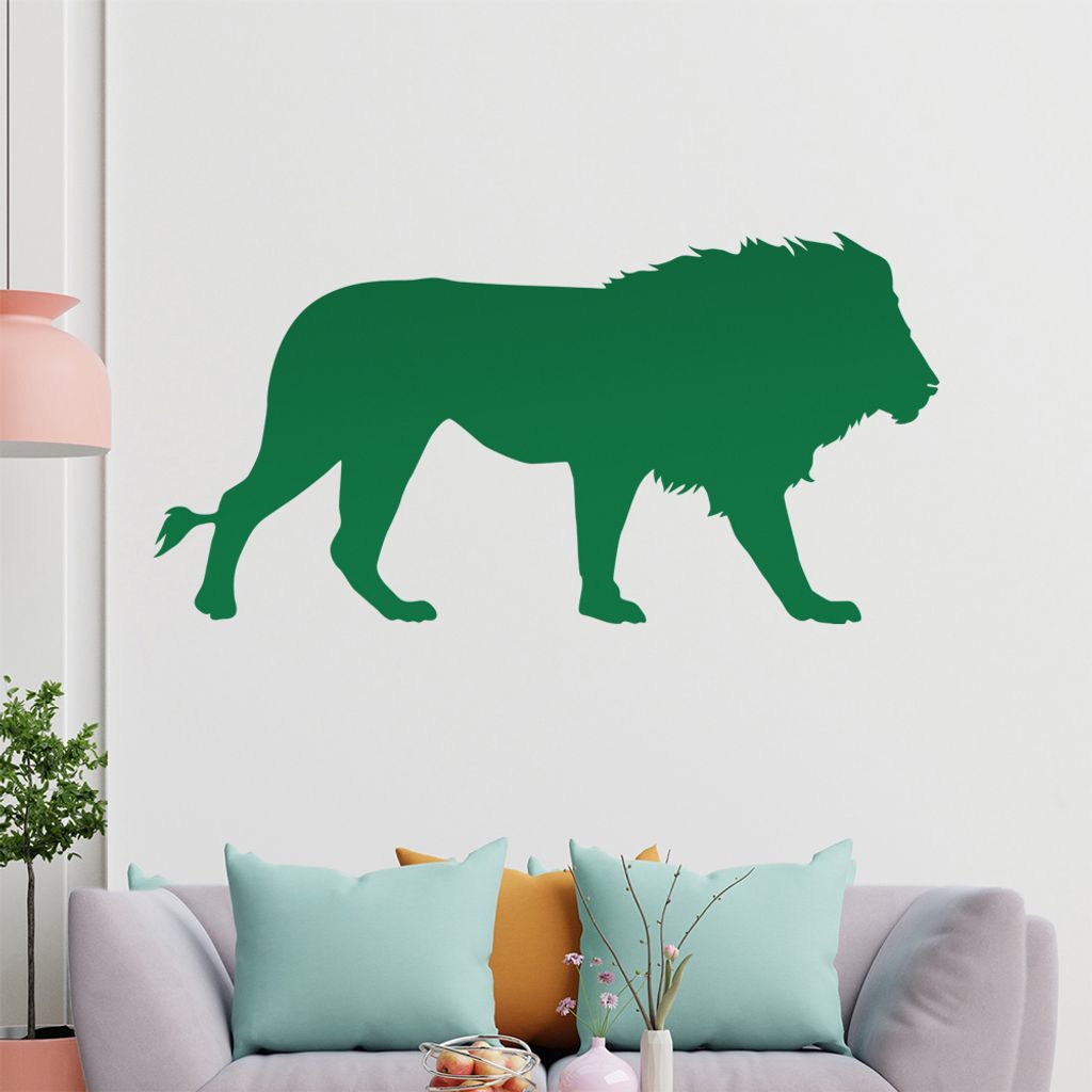KIWISTAR Löwe Afrika Silhouette Umriss Wandtattoo in 6 Größen - Wandaufkleber Wall Sticker - Dekoration, Küche, Wohnzimmer, Schlafzimmer, Badez...