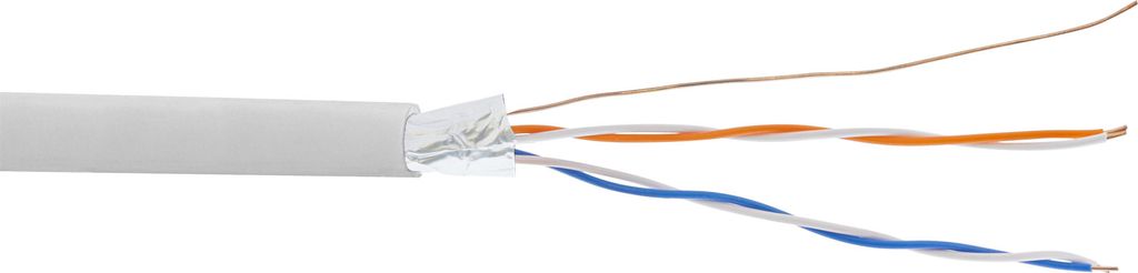 InLine Telefon-Kabel 4-adrig, 2x2x0,6mm, zum Verlegen, 25m Ring