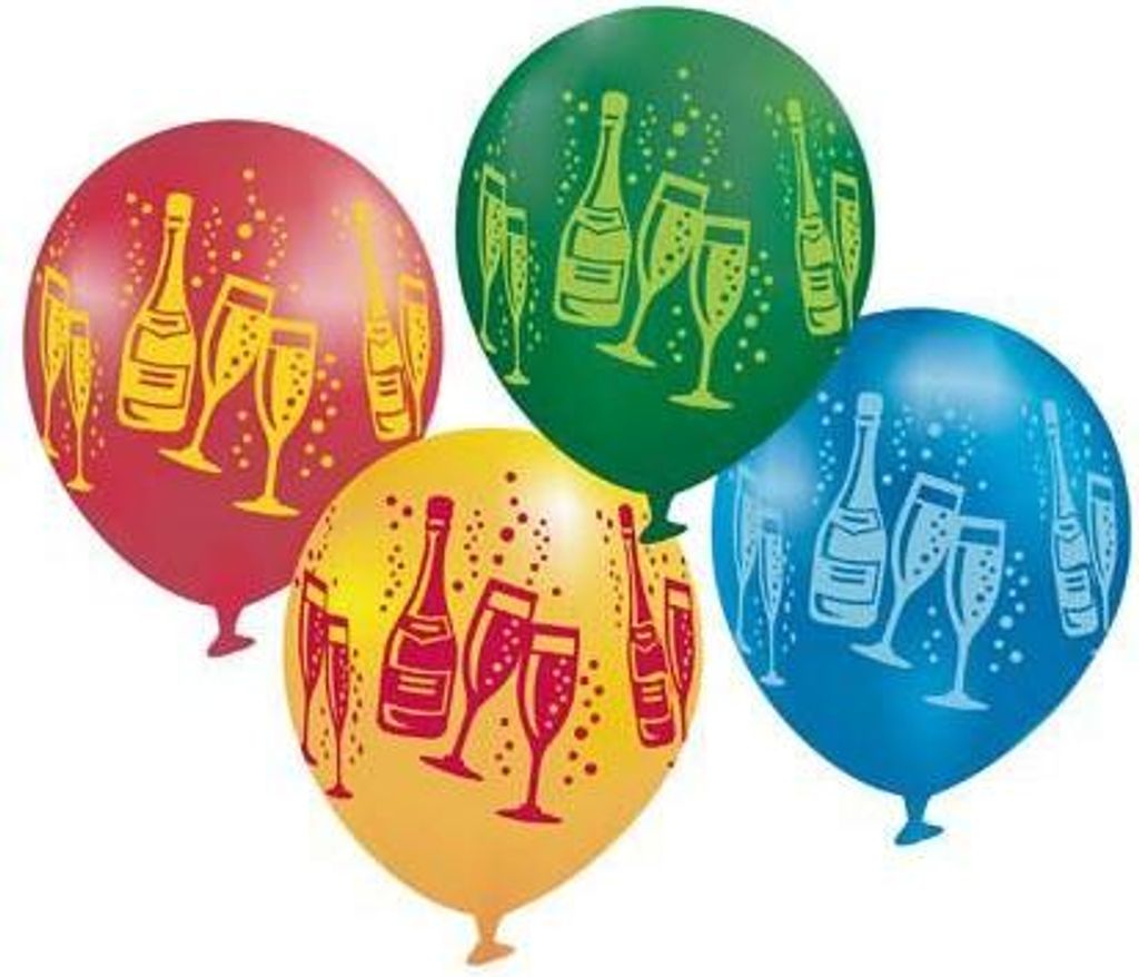 PARTY Luftballons Champagner Geburtstagsmix 28cm 6St.