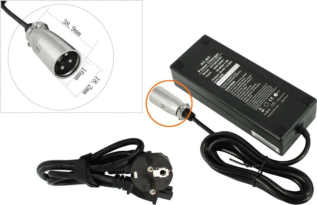 Chargeur PowerSmart 29,4V pour Batterie Lithium 24V Vélo Électrique HP1202L2