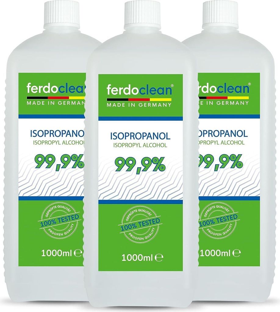 ferdoclean Isopropanol 99,9% 3 x 1L Isopropylalkohol (IPA) 2-Propanol