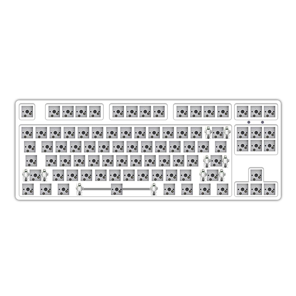 iblancod C87 Tri-Mode-Funktastatur, mechanische Tastatur mit 87 Tasten, Gaming-Tastatur mit allen Schaltern, wechselbarer BT-Modus, kabelgebundener...