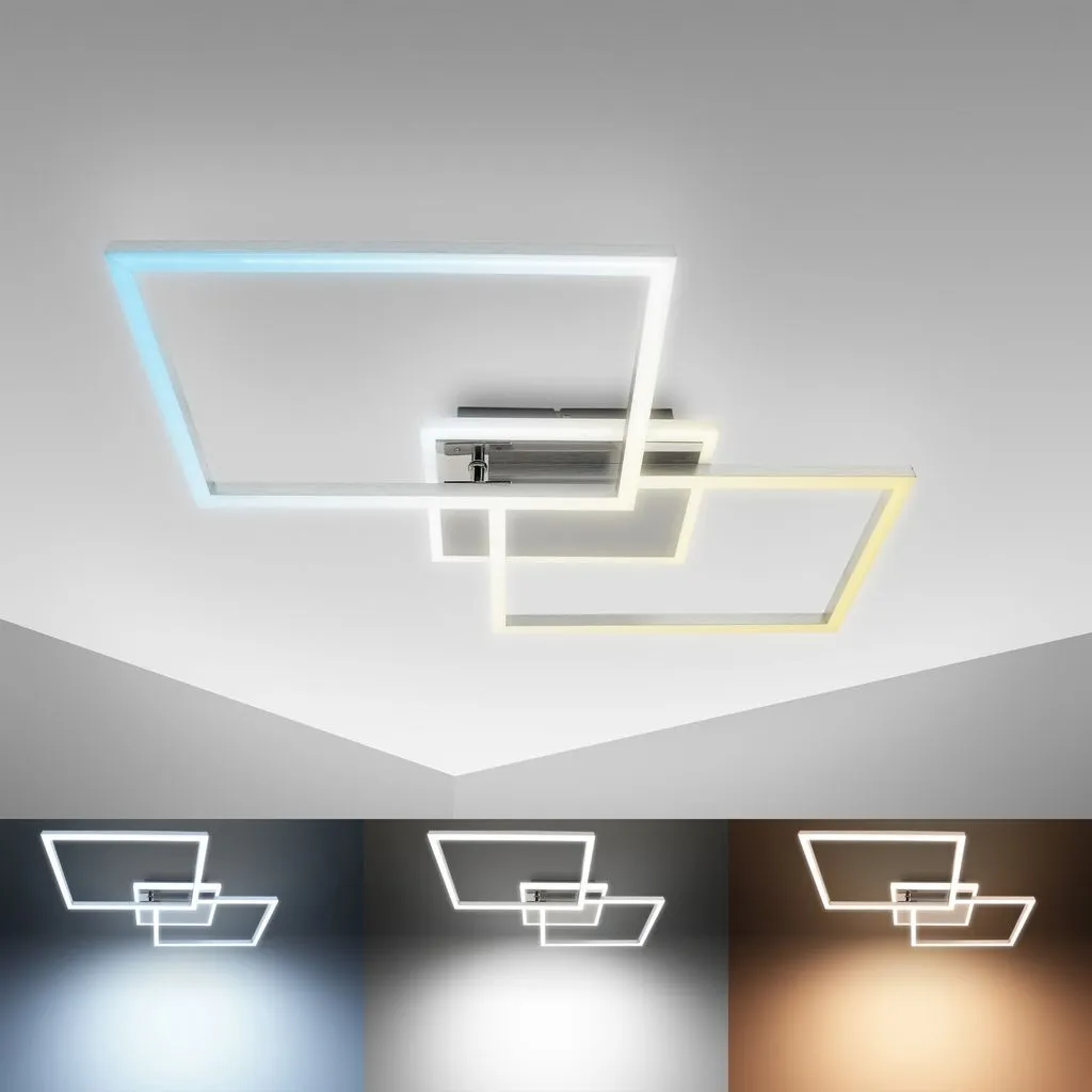 Plafonnier LED CCT Variable 40W avec Télécommande et Têtes Pivotantes - 3