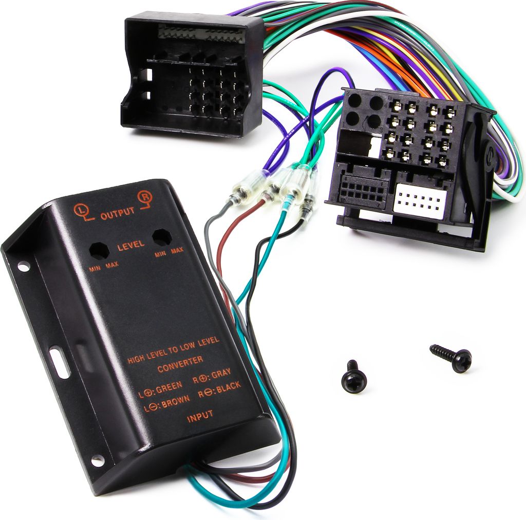 Adapter Universe Verstärker 2 Kanal Chinch Adapter Kabel auf Quadlock Ausgang High-Low für BMW VW