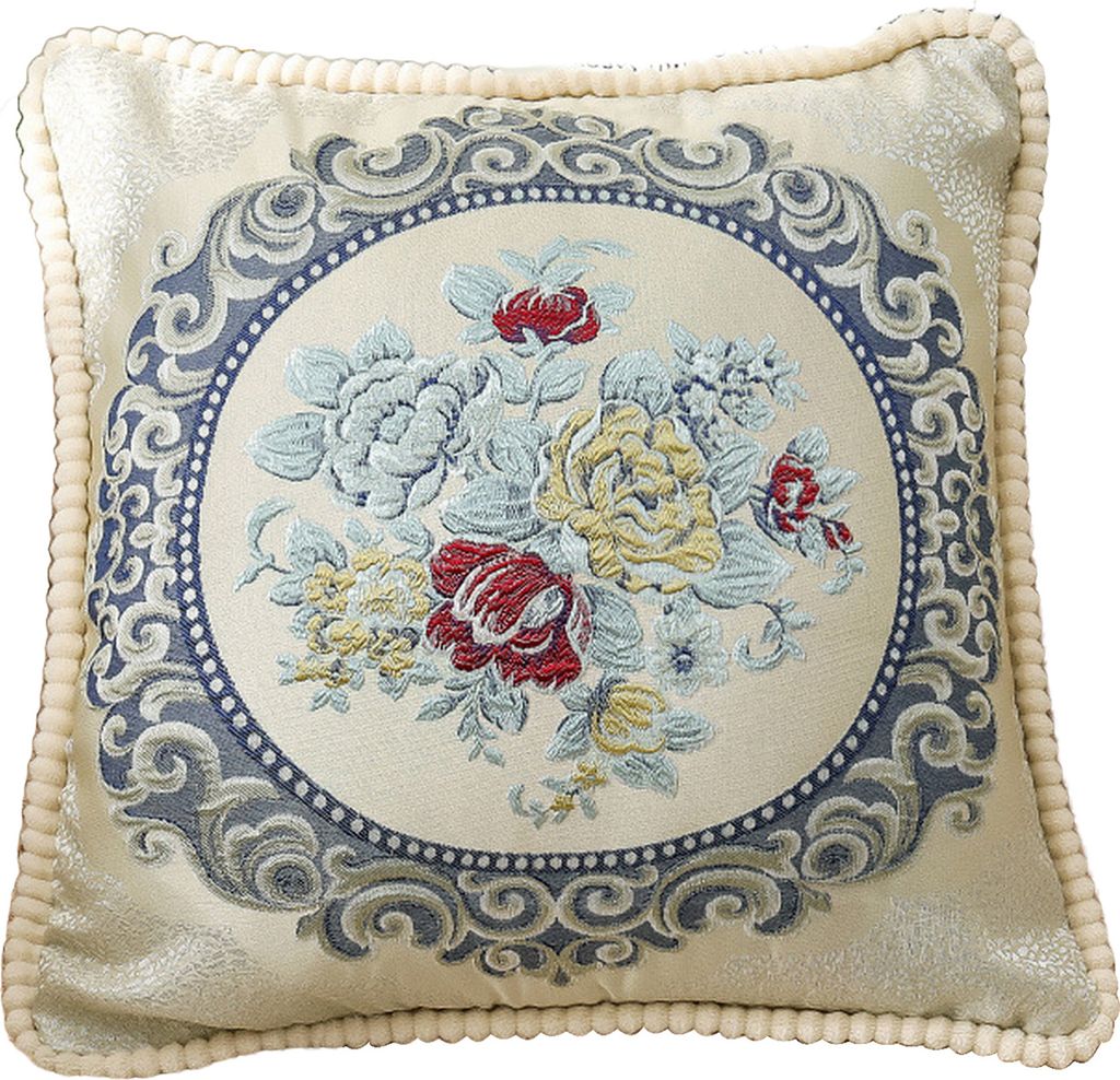Pillow Case glattes Reißverschluss abnehmbarer Polyester 45 x 45 cm Wohnzimmersofa Wurfkissenabdeckung Heimatkoration-Blau