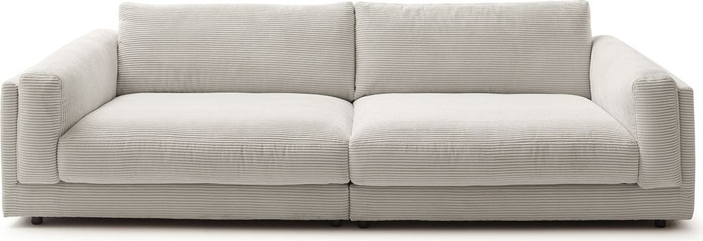 KAWOLA Big Sofa RAINA Cord steingrau