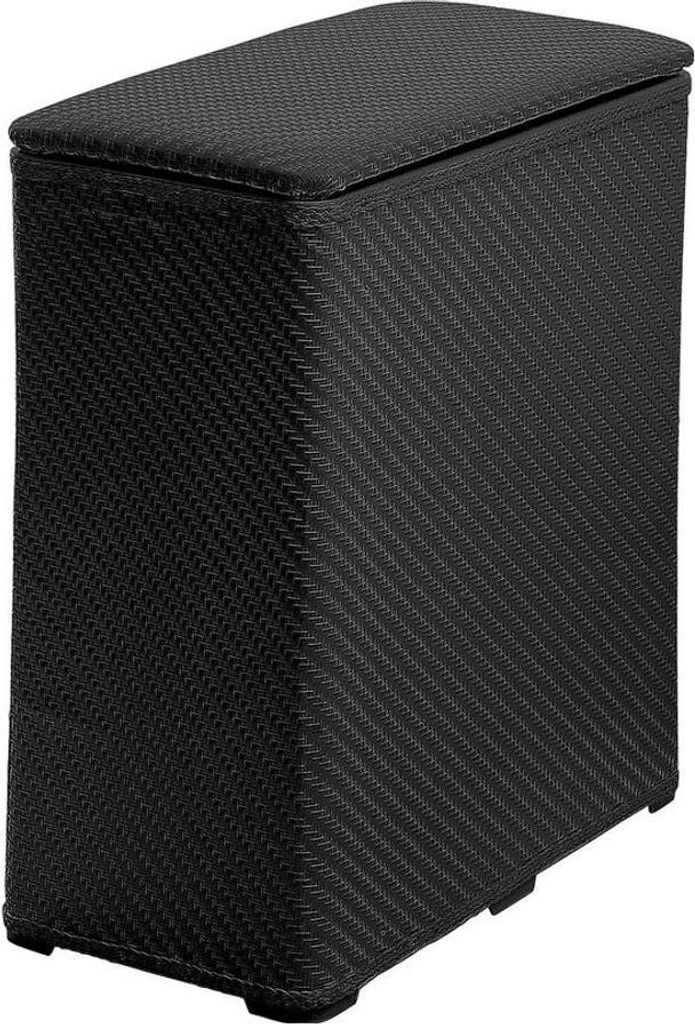 AMBROGIO Wäschekorb 50x55x28 cm, Schwarz