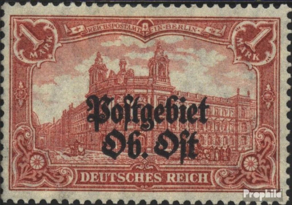 Briefmarken Postgebiet Oberbefehl Ost 1916 Mi 12B gestempelt Germania