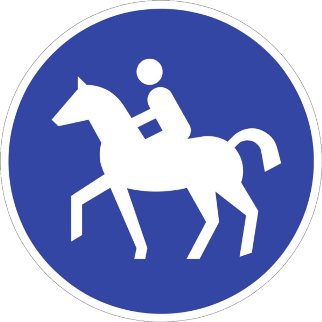 Verkehrsschild VZ238, Reitweg, Alu, RA1, Ø 600 mm