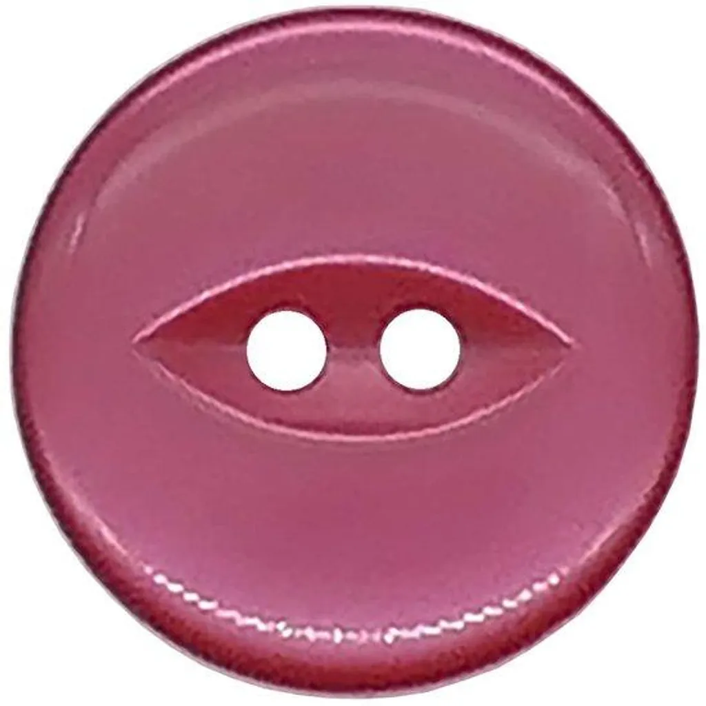 Boutons acryliques rouges 14mm fisheye pour couture et tricot - 50 pcs