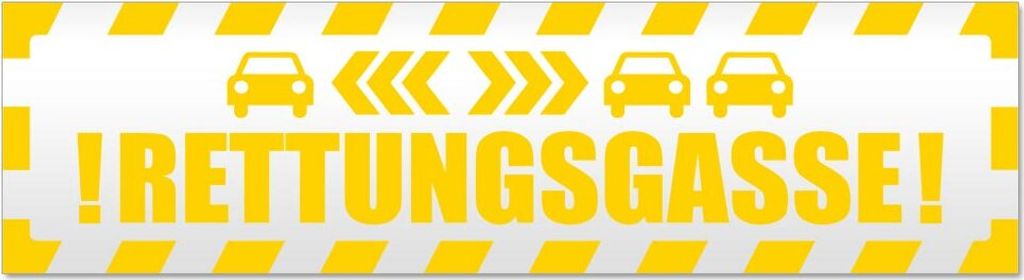 Rettungsgasse Autos gestreift Magnetschild Schild magnetisch