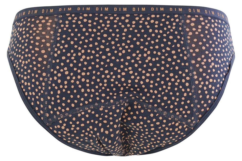DIM Protect Periodenunterwäsche Slip mit Punkten, starke Blutung, Bio Baumwolle
