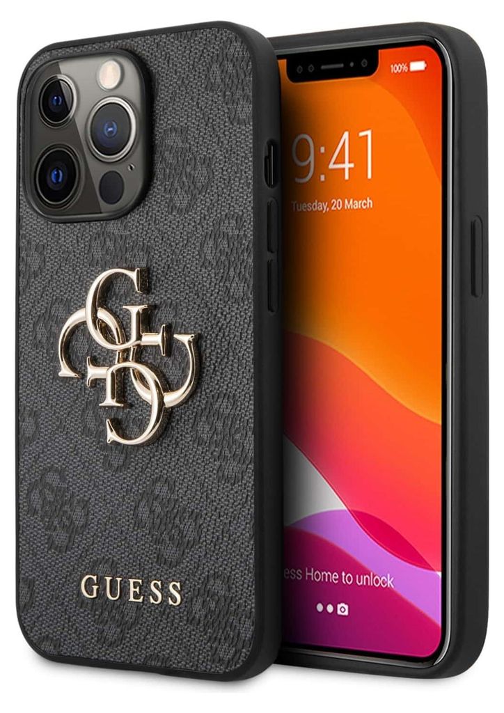 A product shot of a phone case next to a smartphone.