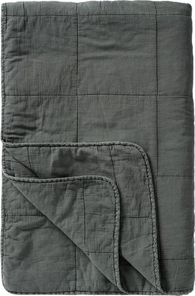 Plaid SPRUCE BLUE fichtenblau Vintage Quilt Steppdecke Landhaus IB LAURSEN