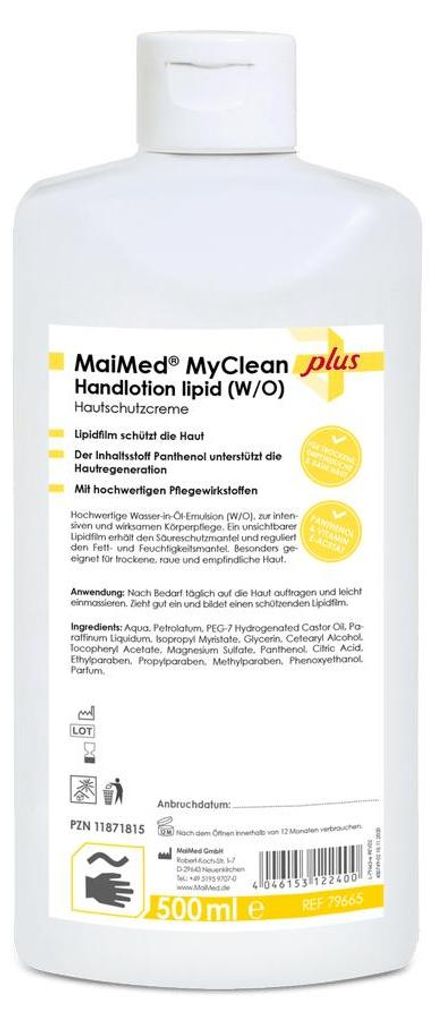 MaiMed MyClean Handlotion lipid | gebrauchsfertig | Panthenol | 18 x 500 ml