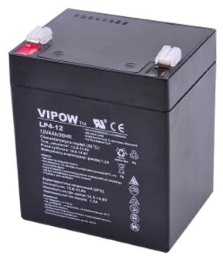 Vipow Gel-Akku 12V 4Ah, Wartungsfrei, Vielseitig für Motorräder & UPS