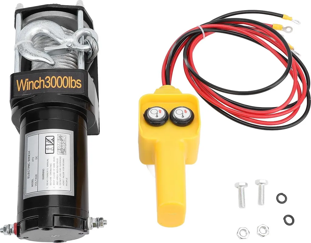 Treuil Électrique 3000lbs 12V - Solution de Remorquage Anti-Enlisement - 3