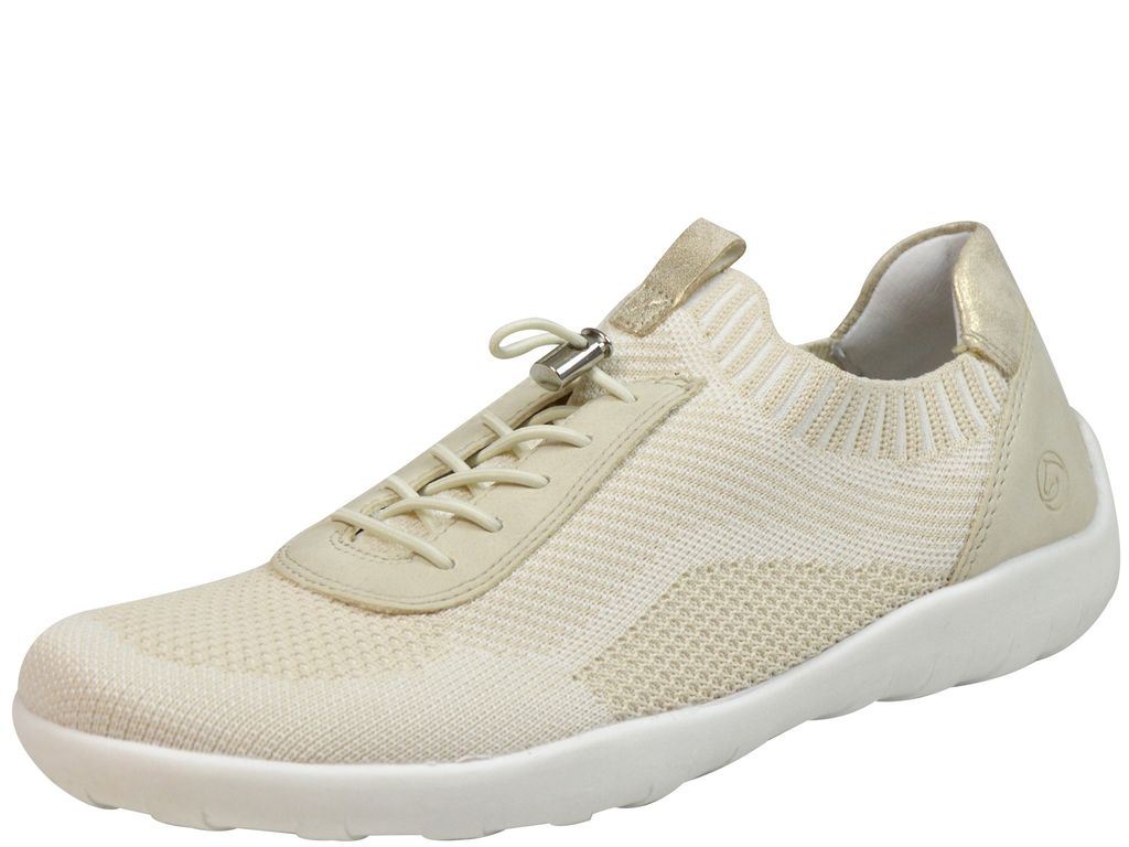 Remonte Damen Sneaker R3518-60 beige Textil, Lite 'n Soft