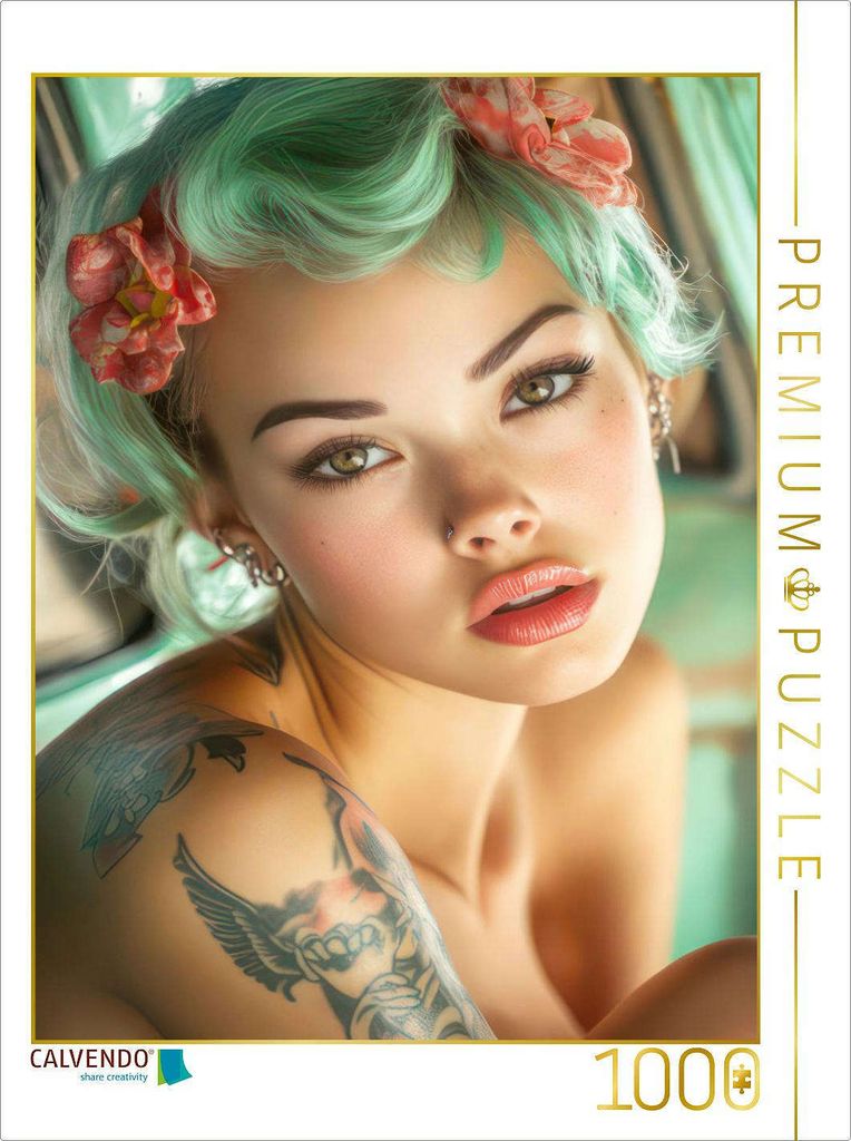 CALVENDO Puzzle Sexy pin-up Girls | 1000 Teile Lege-Größe 64x48cm Foto-Puzzle für glückliche Stunden
