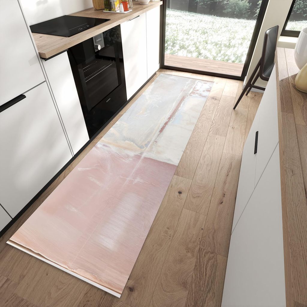 Küchenteppich 80x280cm rutschfest & abwischbar PVC Läufer - Zarte Strukturen