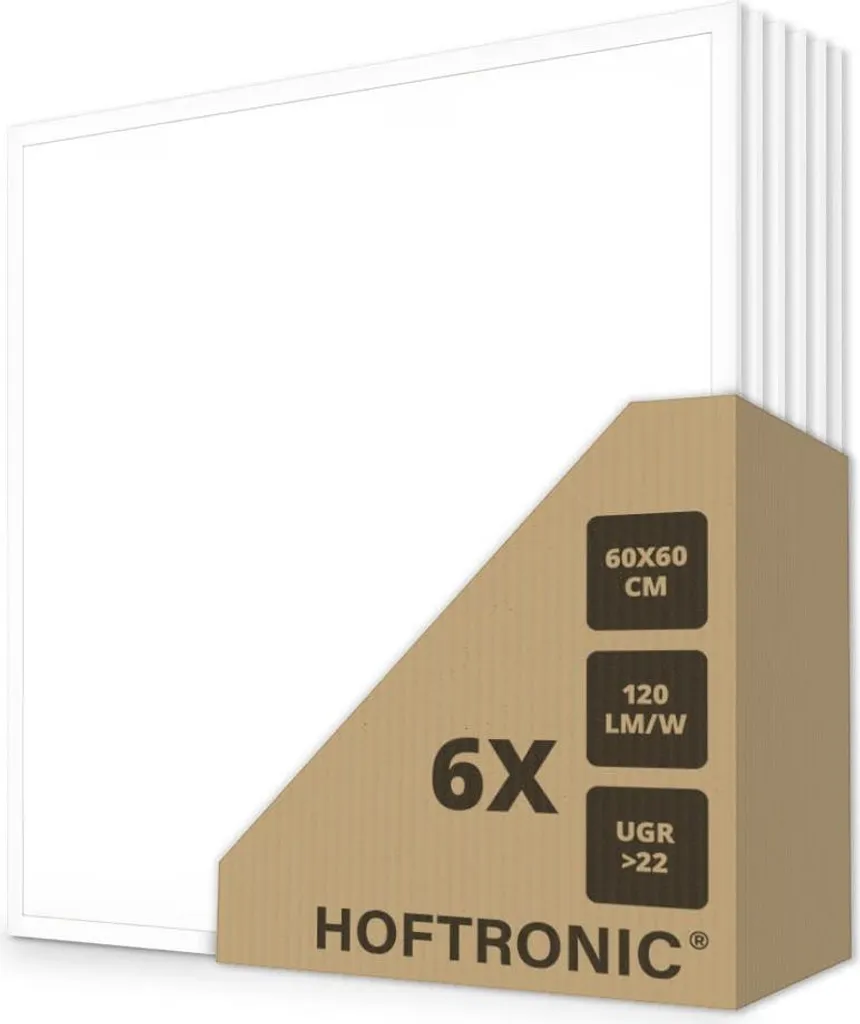 Panneau LED 60x60 36W HOFTRONIC 4000K 4320lm UGR22 Haute Performance