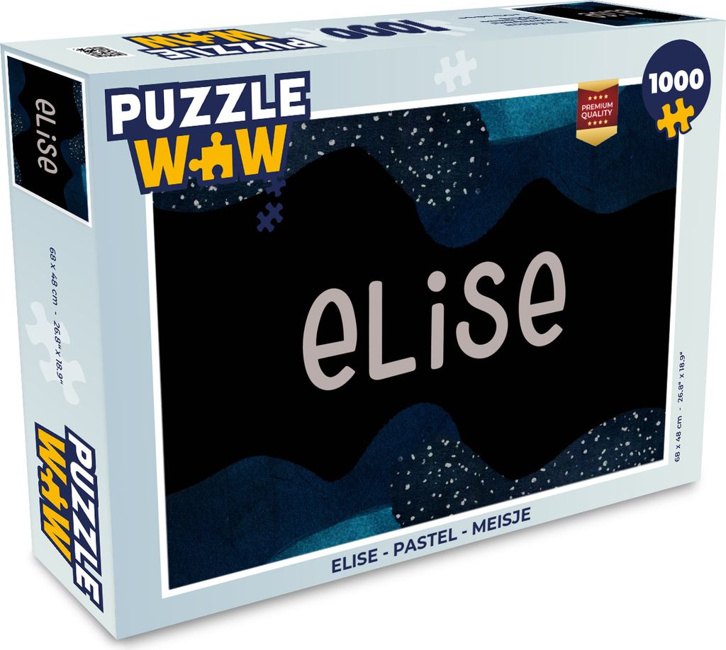 MuchoWow Puzzle 1000 Teile Elise - Pastell - Mädchen - Erwachsene - Rätsel