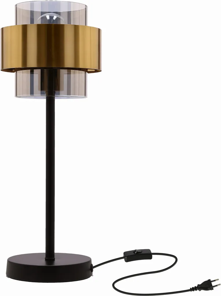 Luminaire de table robuste Spiega 60W Candellux structure acier et bois