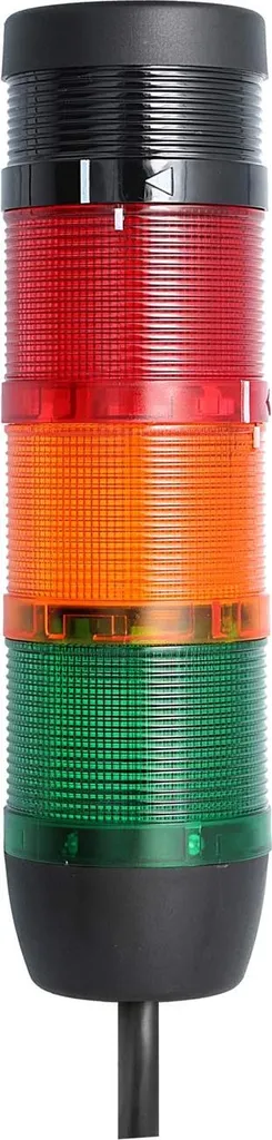 Torretta LED STEX24 SS70-B3/24 24V: Verde, Giallo, Rosso con Cicalino