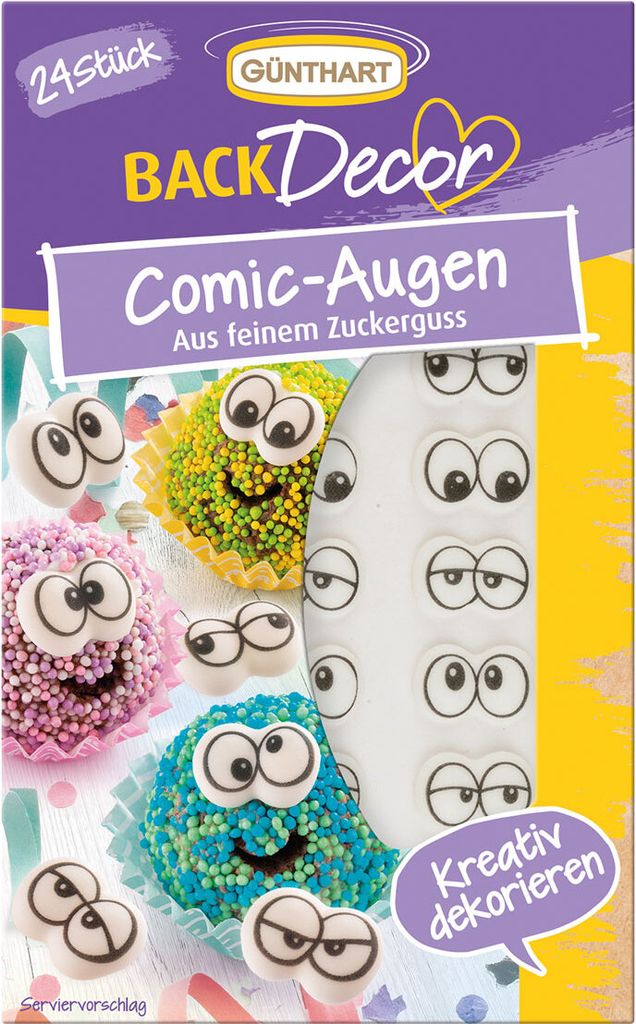 Günthart komiksové oči z jemnej cukrovej polevy 10g Obrázok produktu 