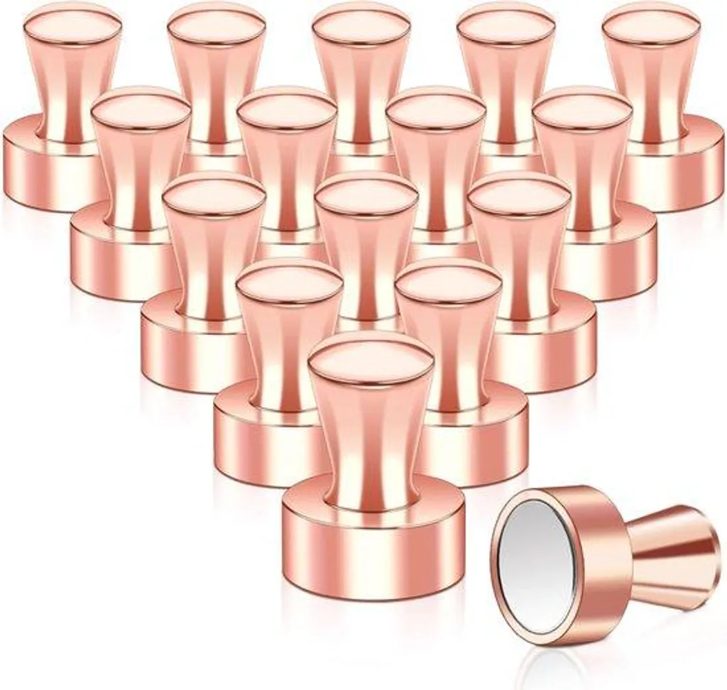 Aimant néodyme rose puissant pour frigo et tableau lot de 16 magnets
