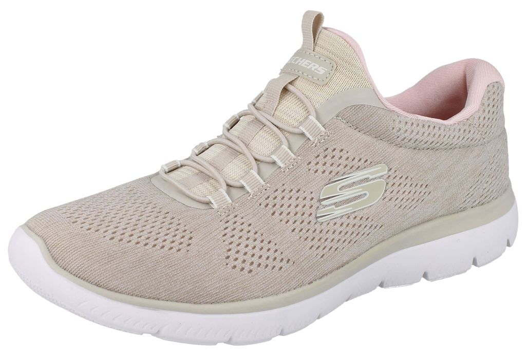 SKECHERS Damen Schlupfsneaker beige rose Textil vegan - Produktbild 