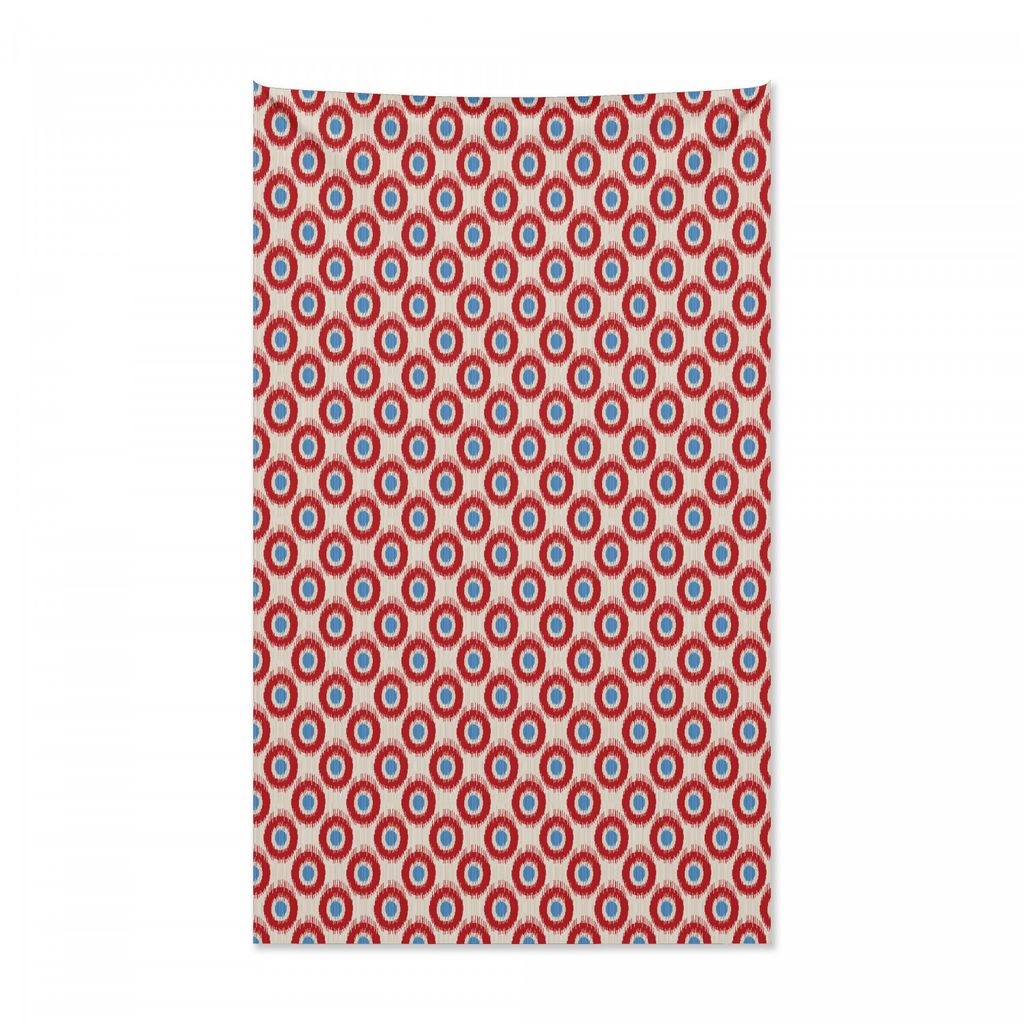 Abakuhaus Ikat Wandteppich und Tagesdecke, Ahnen Vivid Motive aus Weiches Mikrofaser Stoff Kein Verblassen Klare Farben Waschbar, 140 x 230 cm, Zin...