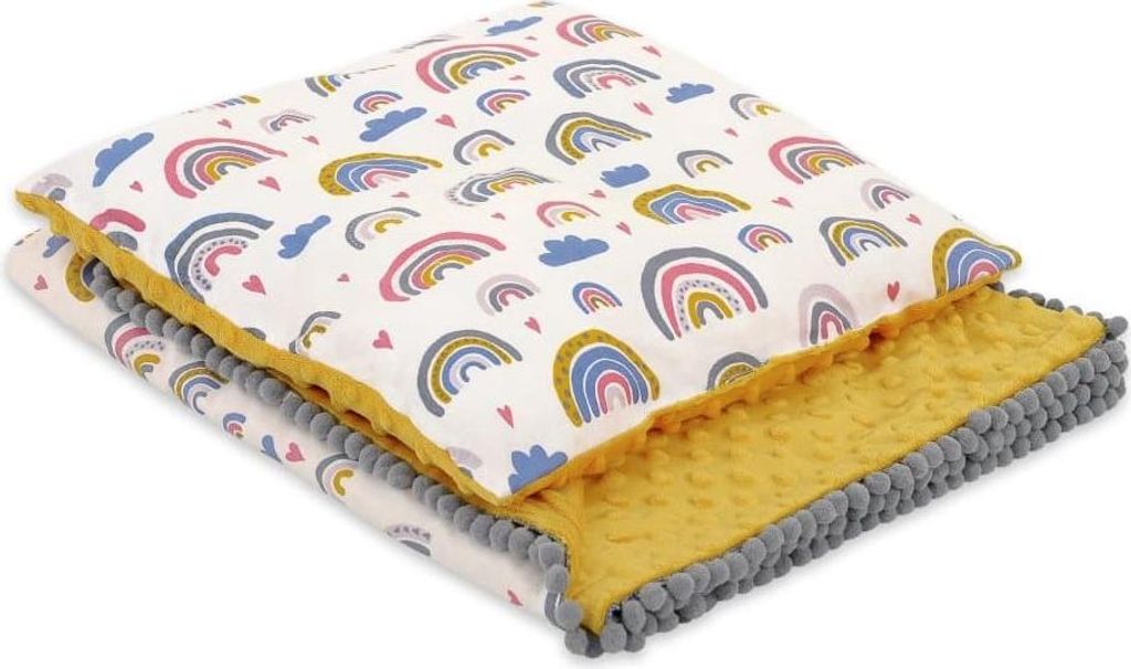 Baby-Set – Minky-Babydecke & Kissen – warm und weich für unterwegs und zu Hause