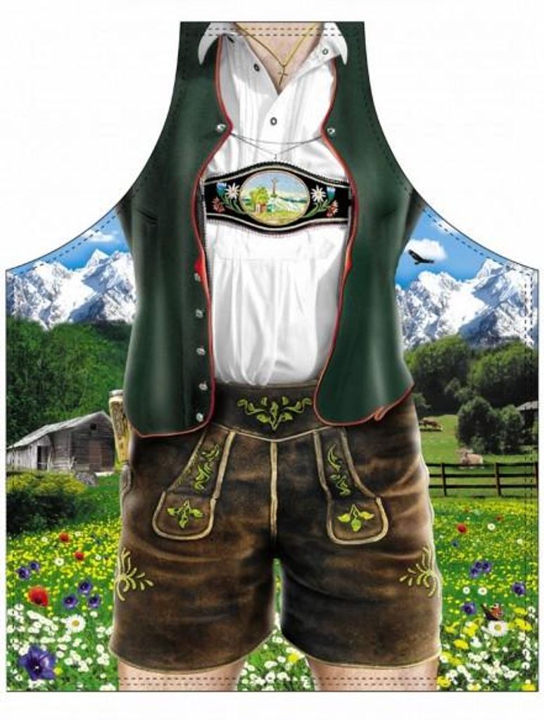 Grilovacia a kuchynská zástera - Lederhose Tracht Obrázok produktu 